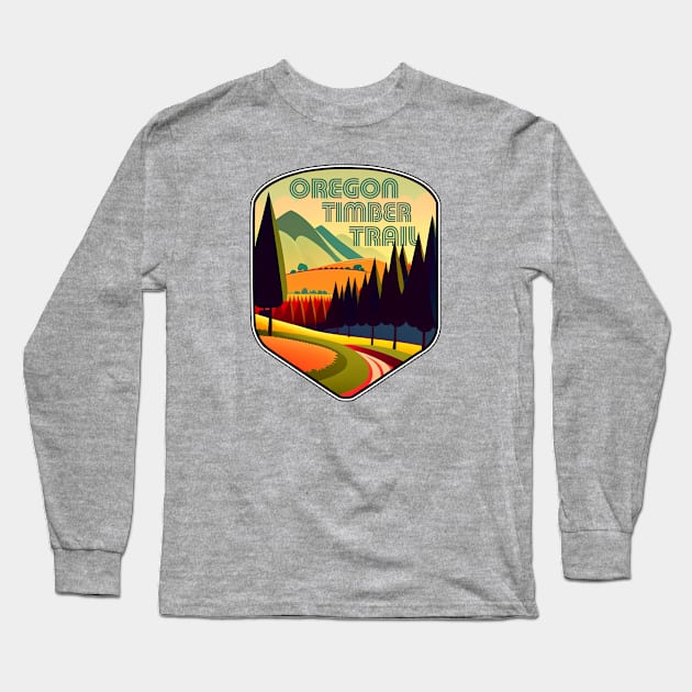 Oregon Timber Trail Colors Long Sleeve T-Shirt by esskay1000